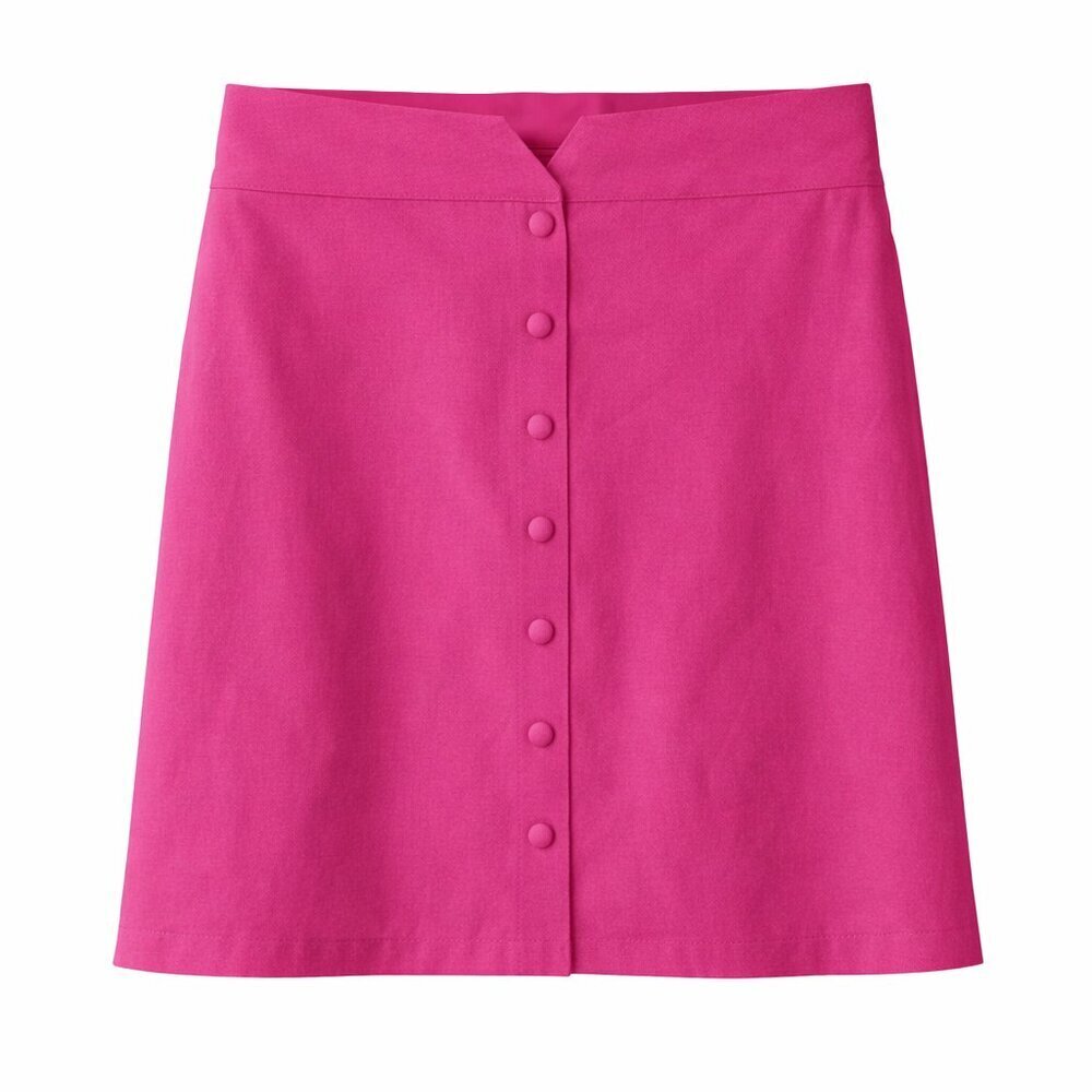 LOVERS & FRIENDS Pink Button Up Pink Skirt Size L